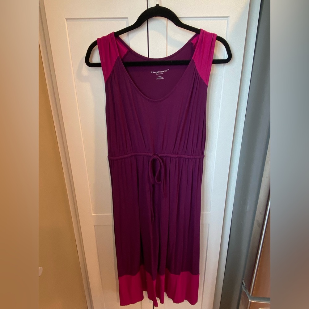 Purple maternity dress